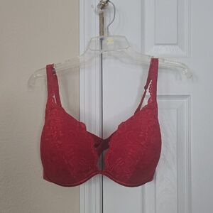 Cacique Vibrant Red Lace Bra